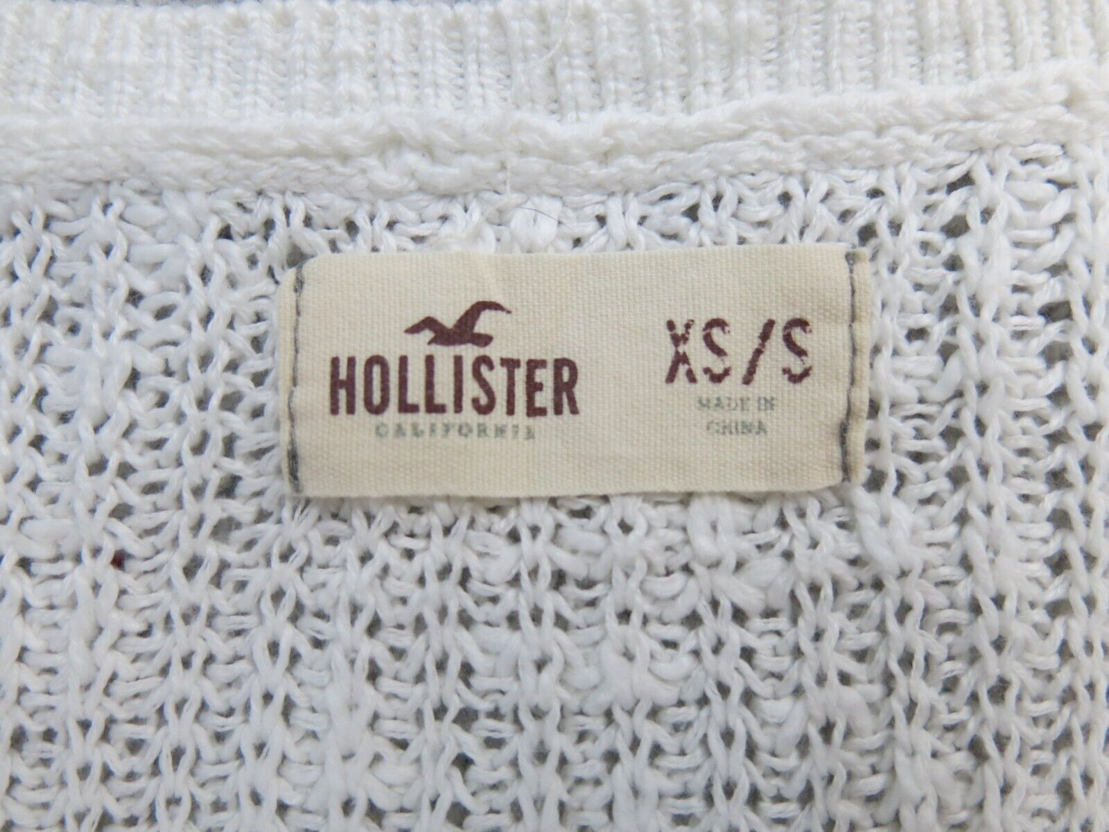 Hollister Womens Pullover Sweater Knitted V Neck Long Sleeve Blue Size –  Goodfair