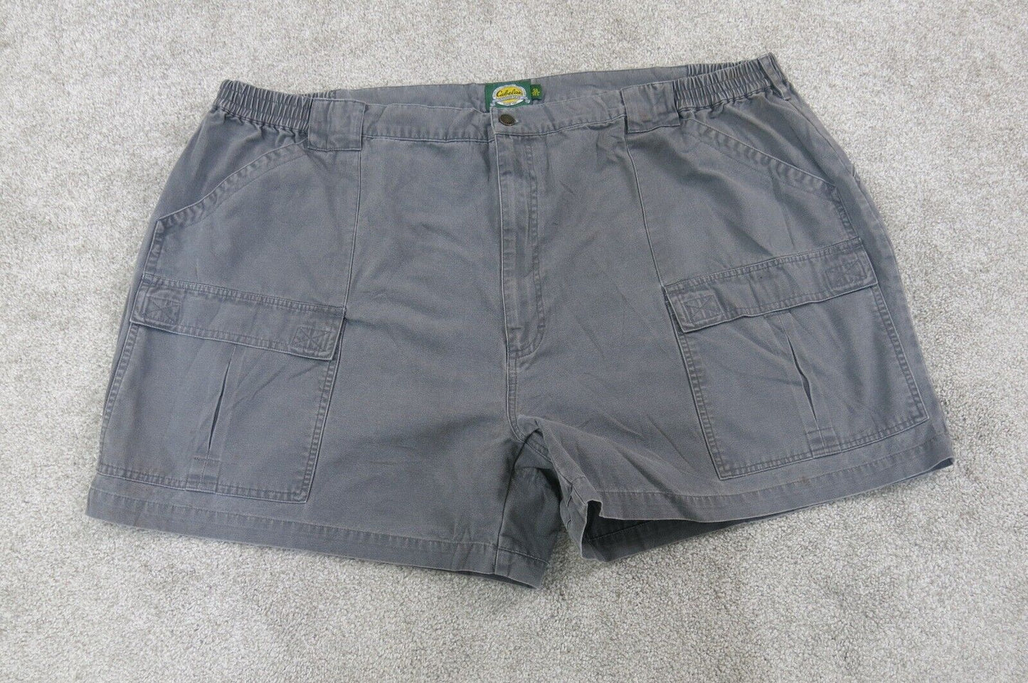 Cabelas Shorts Womens 50 Gray Chino Pockets Casual 100% Cotton Outdoor Work Wear
