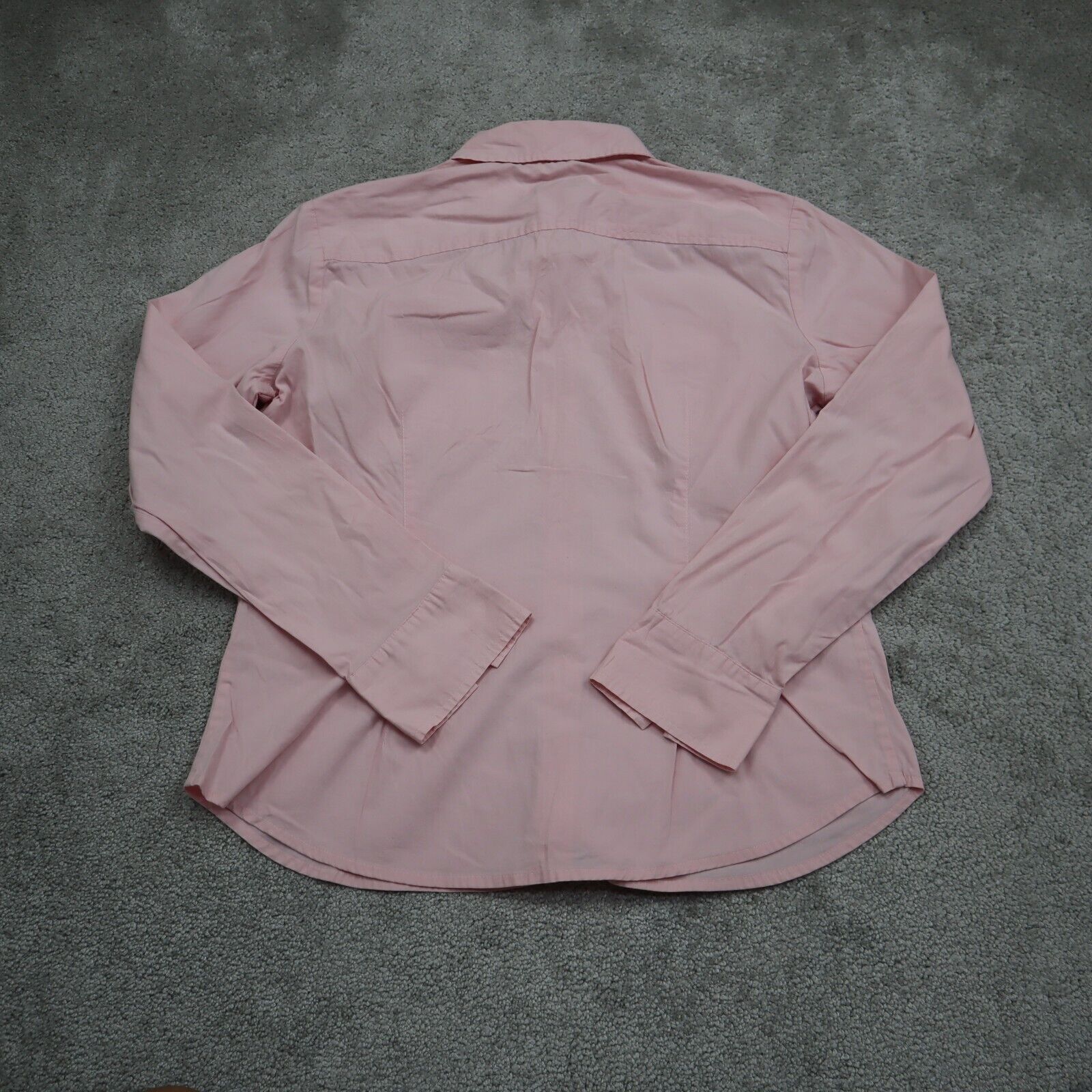 Talbots Women Top Medium Petite Pink 100% Cotton Short Sleeve