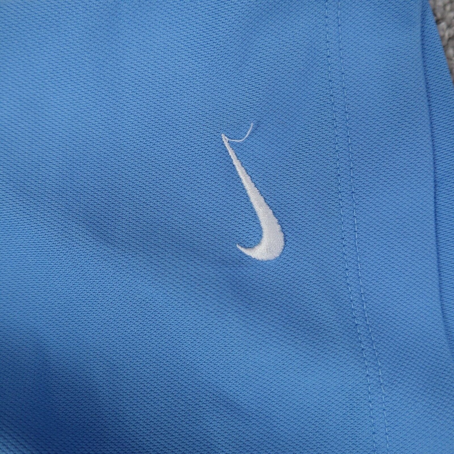 Nike Dri Fit Golf Shirt Men's X-Large Blue Short Sleeves Sports Logo Polo Shirt