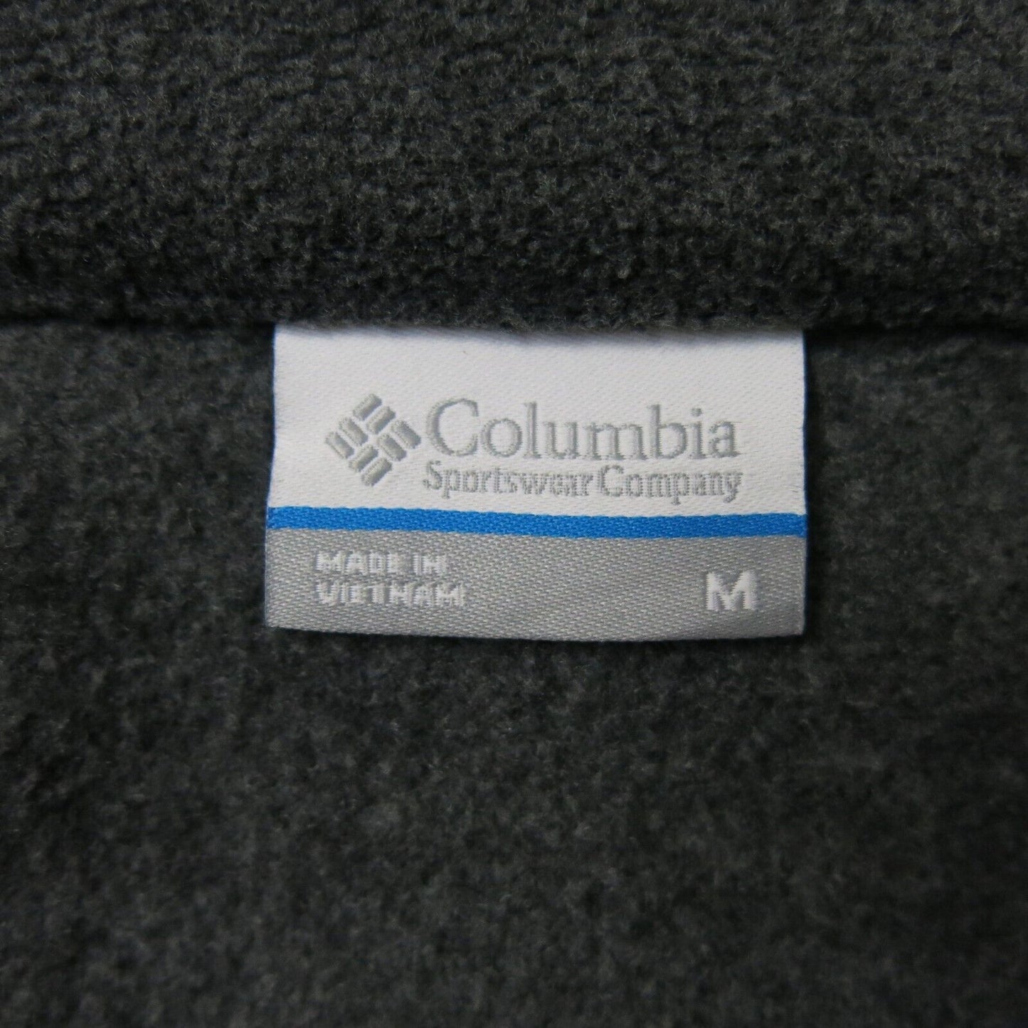 Columbia Mens Jacket Full Zip Up Long Sleeves Mock Neck Dark Gray Size Medium
