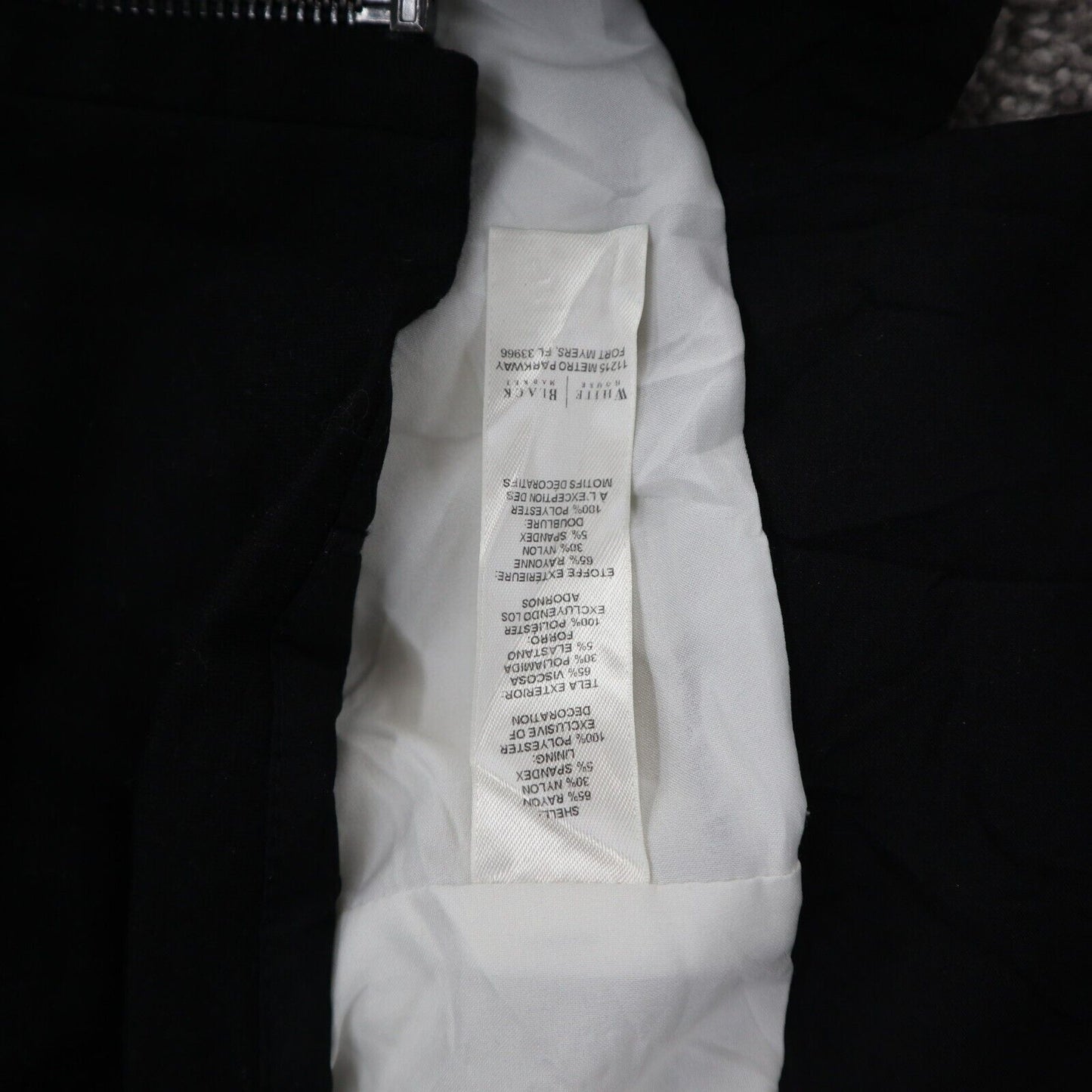 White House Black Market Womens Scrub Jacket Full Zip Long Sleeve White Black 12