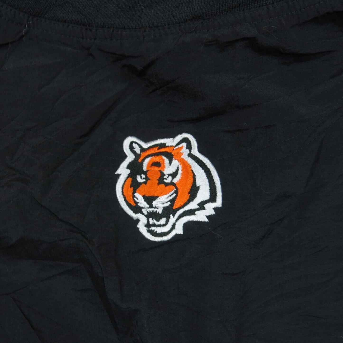 NFL Mens Sports Jacket Long Sleeves Pullover V Neck Logo Black Size X Large