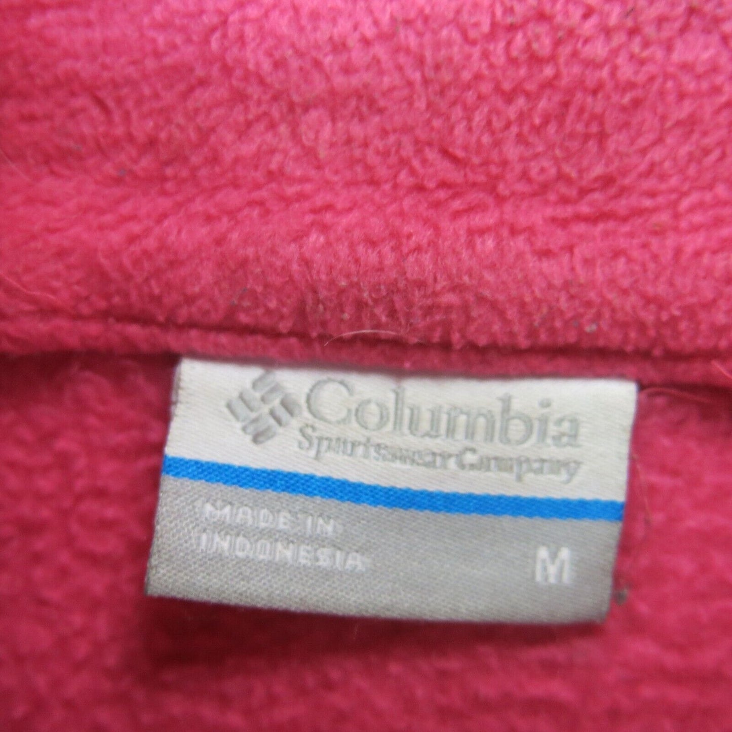 Columbia Womens Full Zip Up Fleece Jackets Long Sleeve Mock Neck Red Size Medium