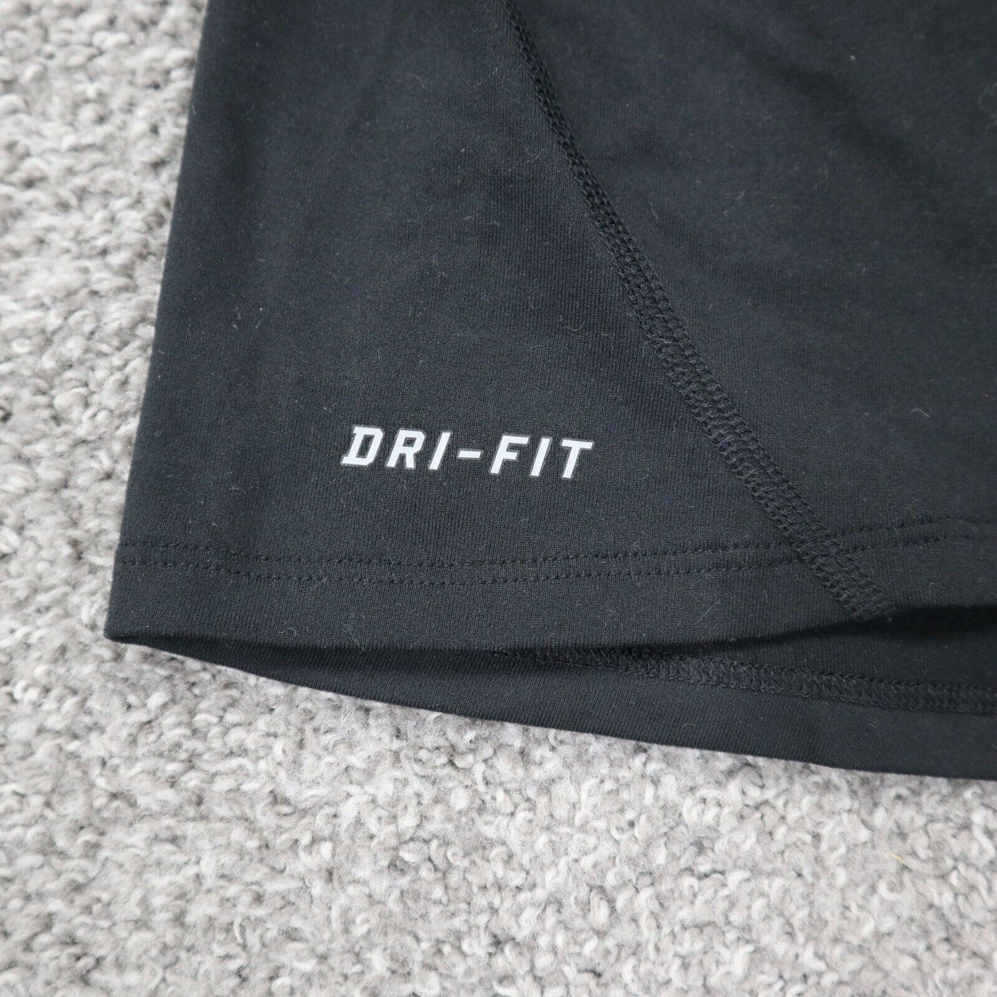 Nike Dri Fit Mens 1/4 Zip Sweatshirt Long Sleeves High Neck Black Size Medium