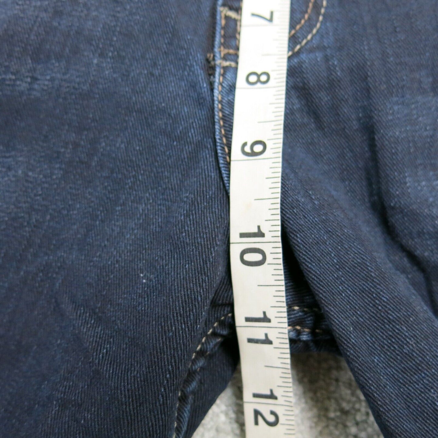 Wrangler Mens Straight Leg Denim Jeans Mid Rise Cotton Dark Blue Size W34XL30