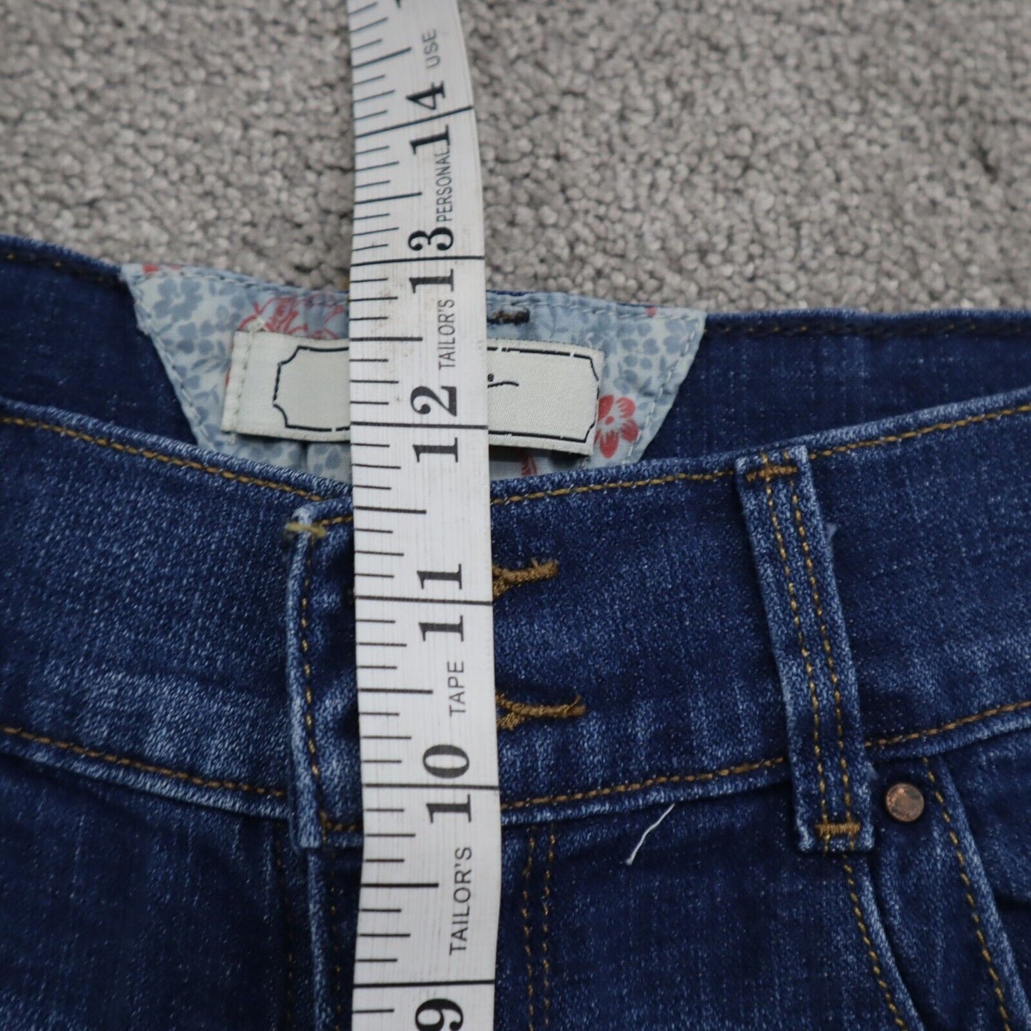 Levi Strauss & Co Women Denim Jeans Shorts Stretch Mid Rise Five Pockets Blue 4