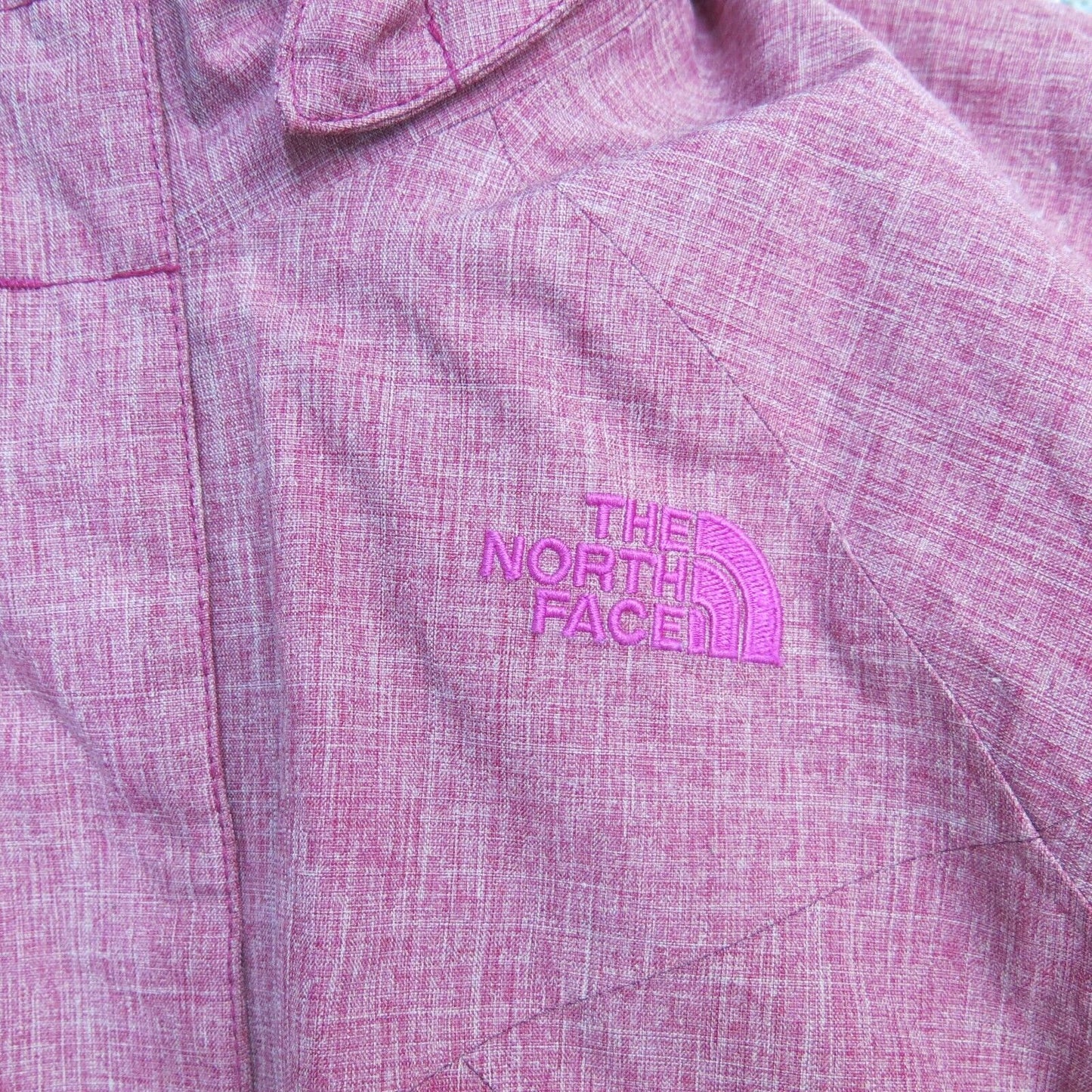North Face Jacket Women M Pink Long Sleeve Lightweight Outdoors Hooded Coat Logo