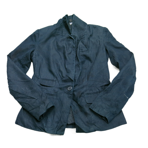 Mossimo Womens Single Breasted Blazer Coat Long Sleeves Pockets Blue Size 2