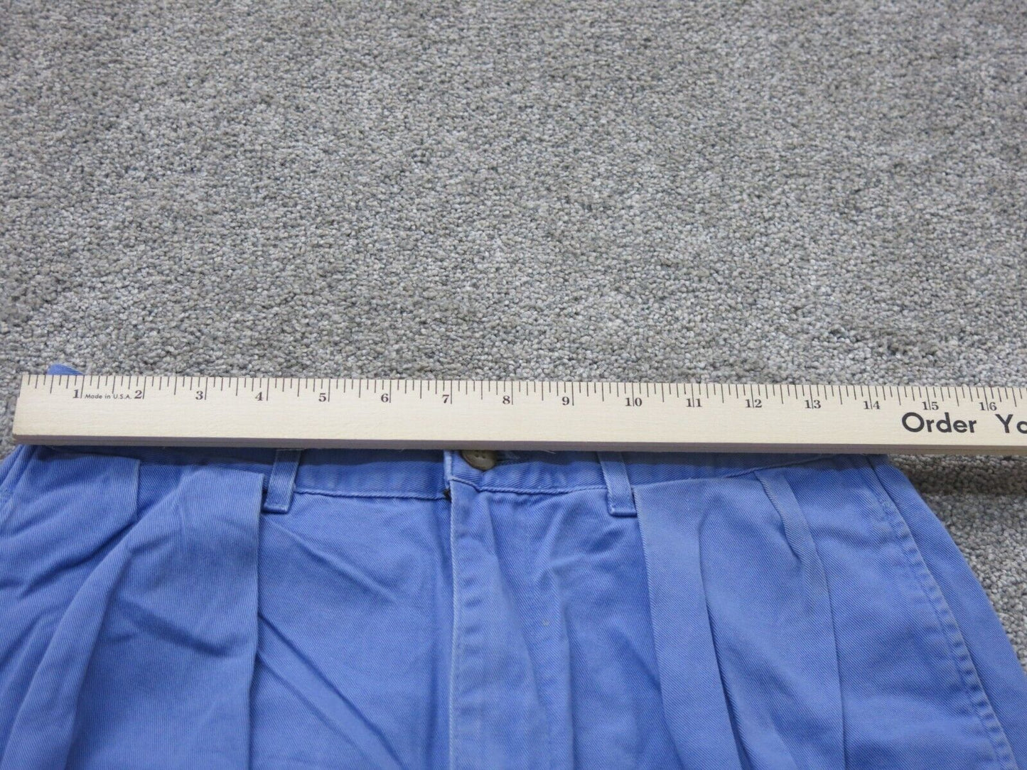 Polo Ralph Lauren Mens Super Stretch Chino Shorts Mid Rise Sky Blue Size 30