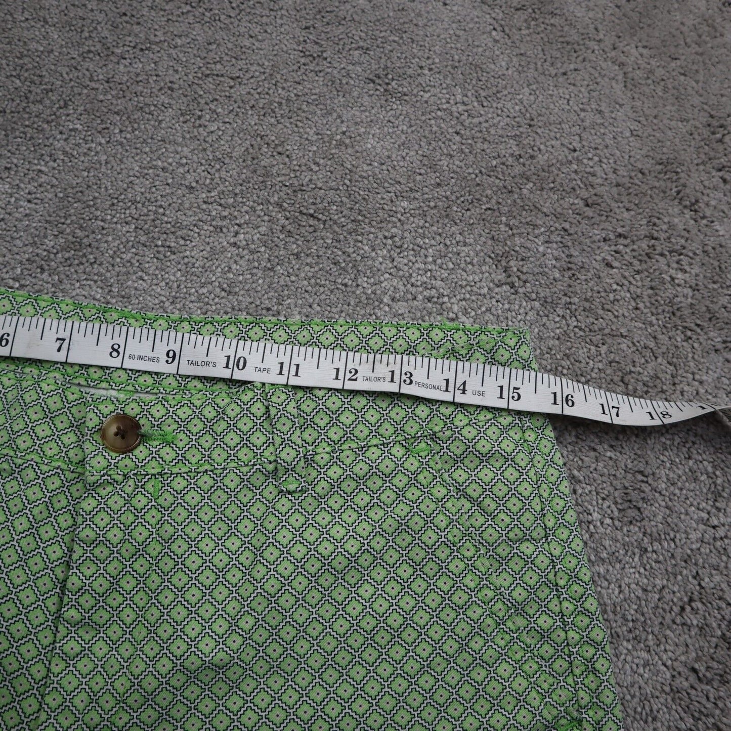 GAP Womens Chino Geometric Shorts 100% Cotton Mid Rise Pockets Green Size 4R