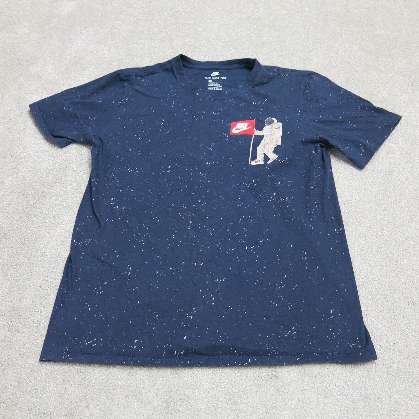 The Nike Tee Mens Crew Neck T Shirt Athletic Cut Short Sleeve Blue Size Medium