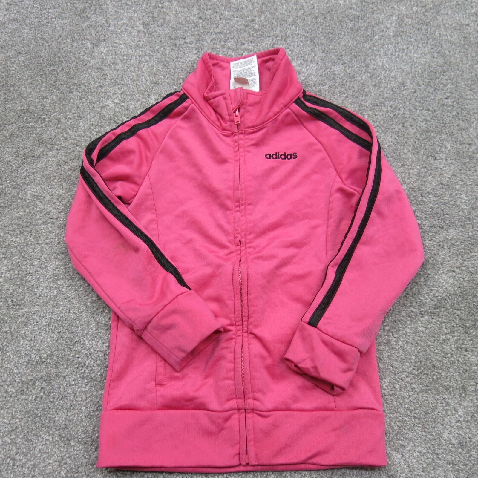 Adidas Track Jacket Girls Size 3T 3TL Pink Long Sleeve Logo Three Stri Goodfair