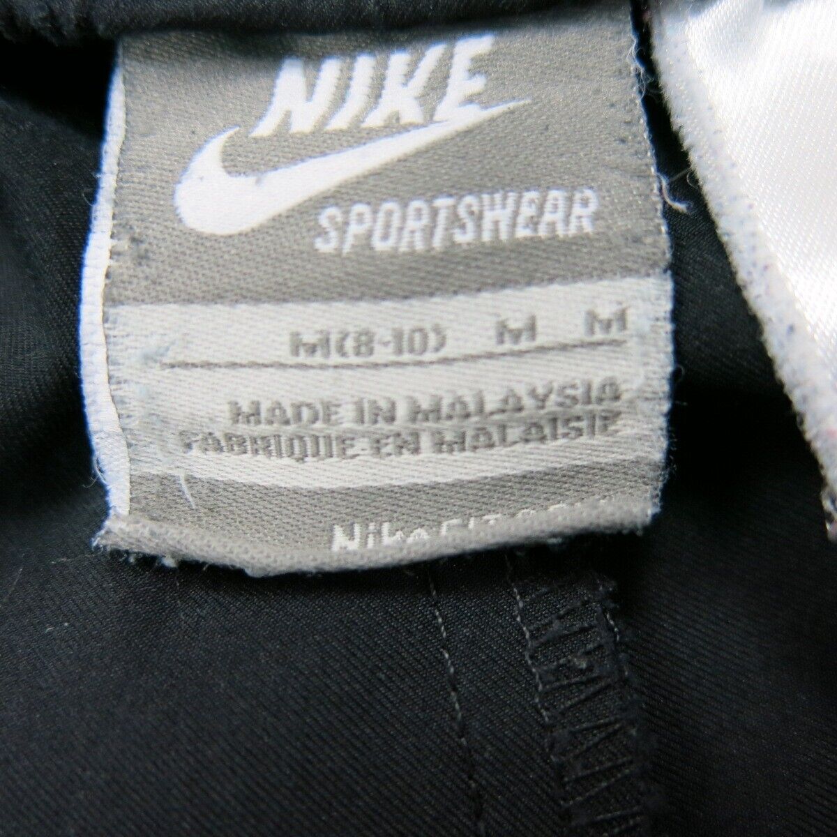 Nike Womens Sportswear Activewear Wide Leg Pant High Rise Logo Black Size Medium