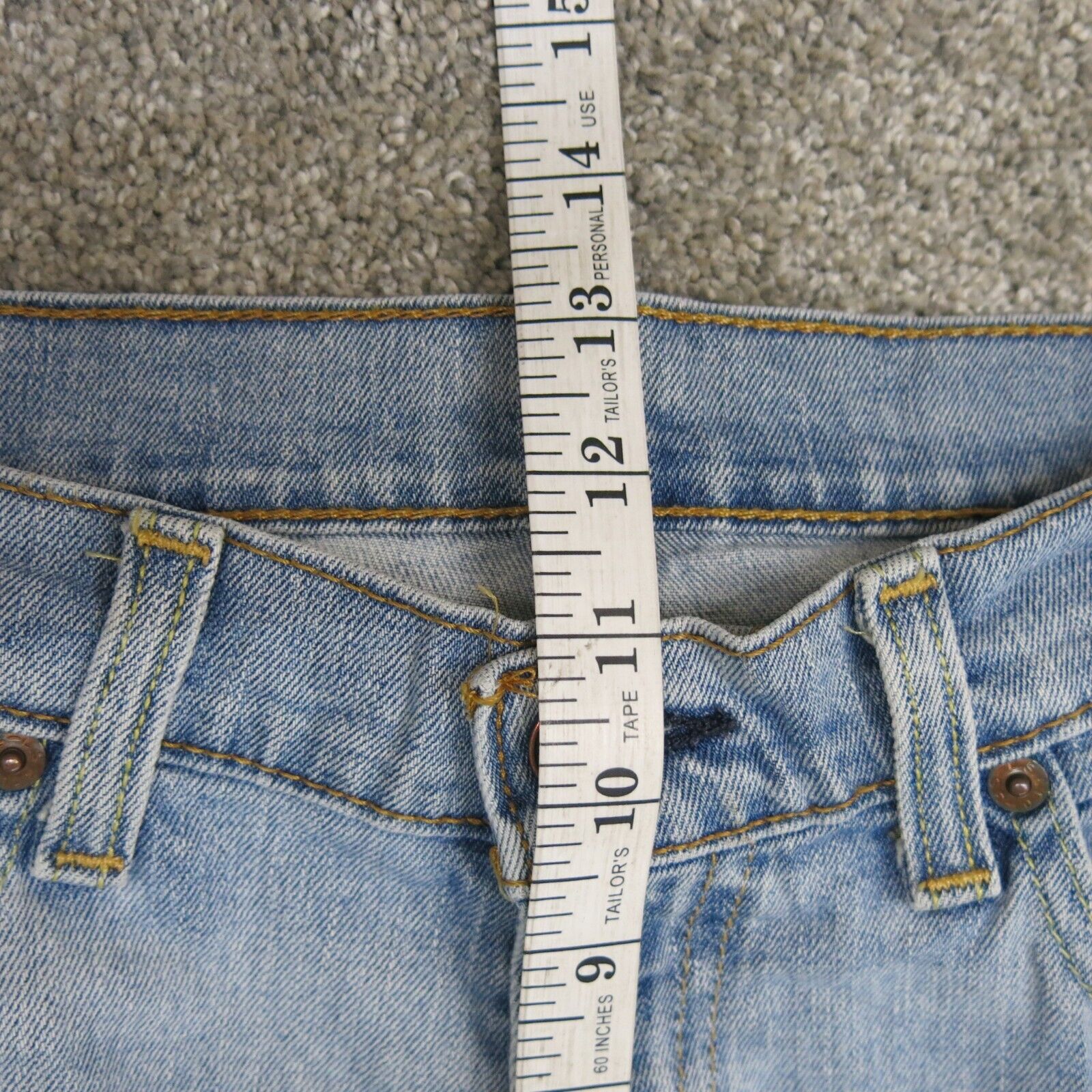 Levis 505 Mens Jeans Straight Leg Denim Mid Rise Stretch Blue Size W34XL34