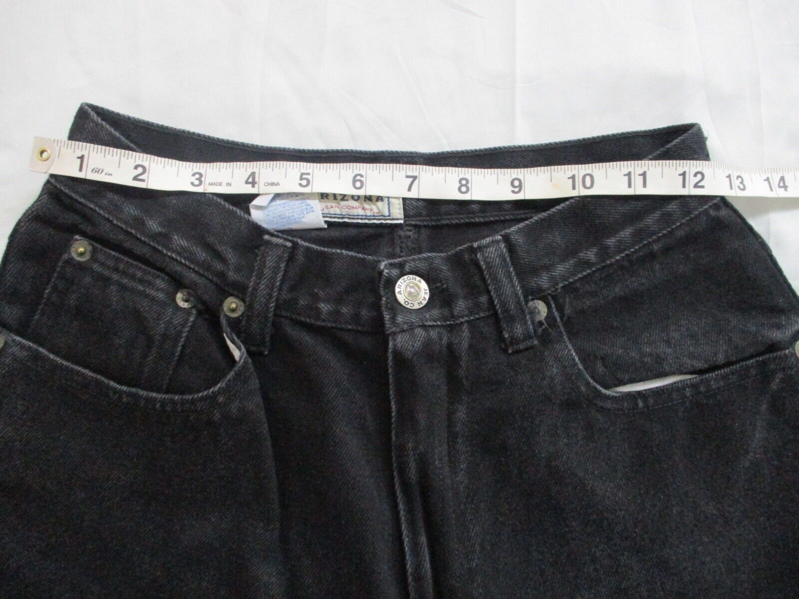 Arizona Women's 100% Cotton High Rise Slim Straight Leg Jeans Black Si –  Goodfair
