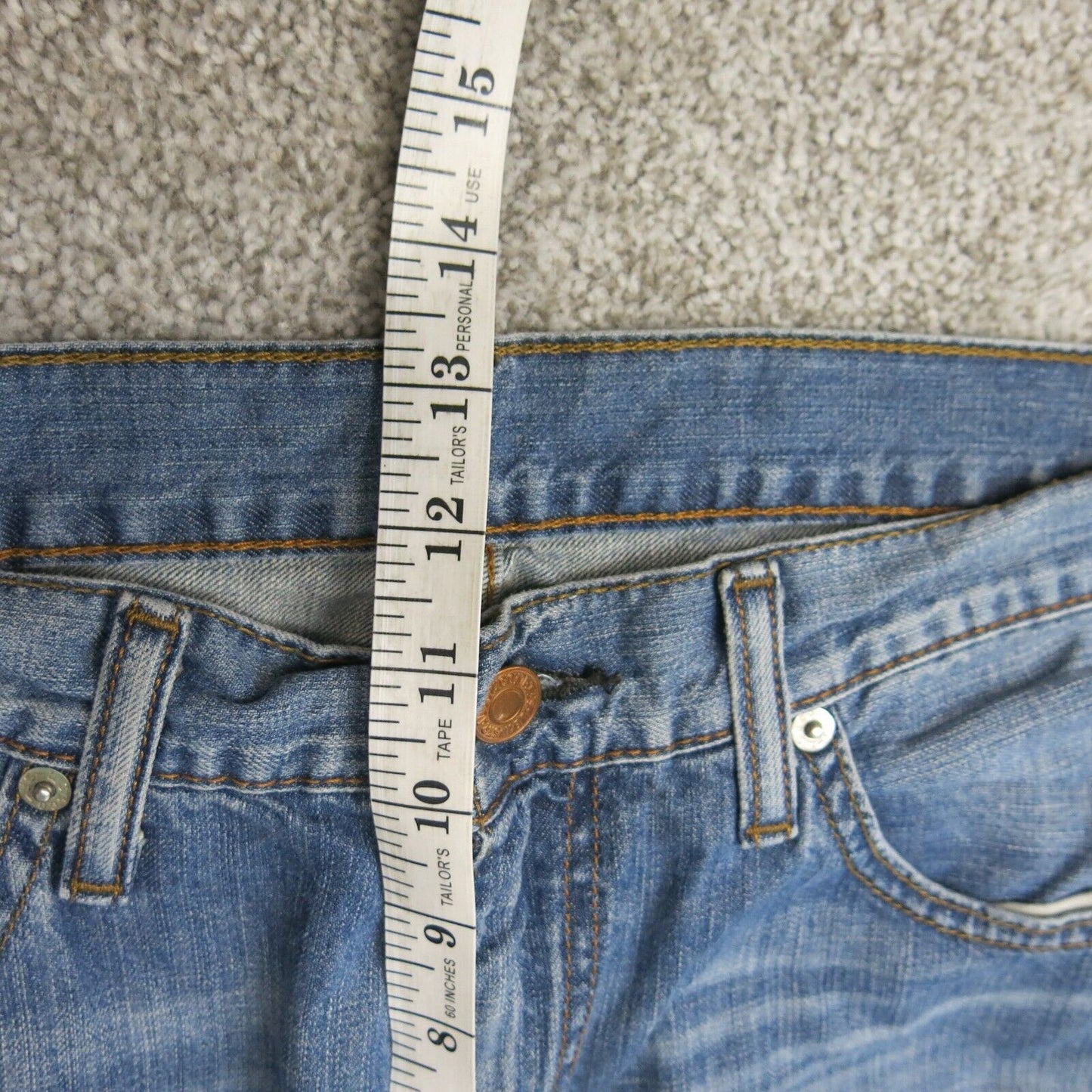Levis 505 Mens Jeans Straight Leg Denim Mid Rise Pockets Blue Size W36XL30
