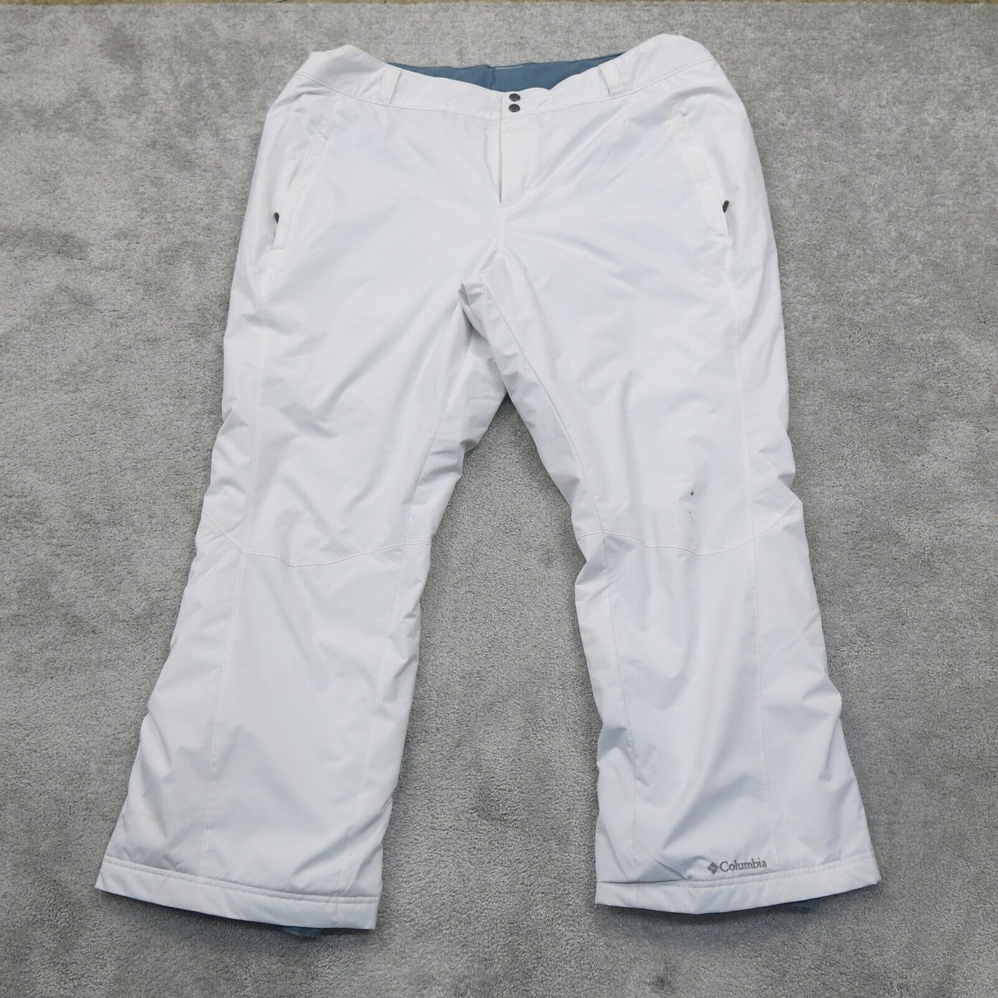 Columbia Sportswear Mens Straight Leg Pants High Rise Flat Front White Size 3X