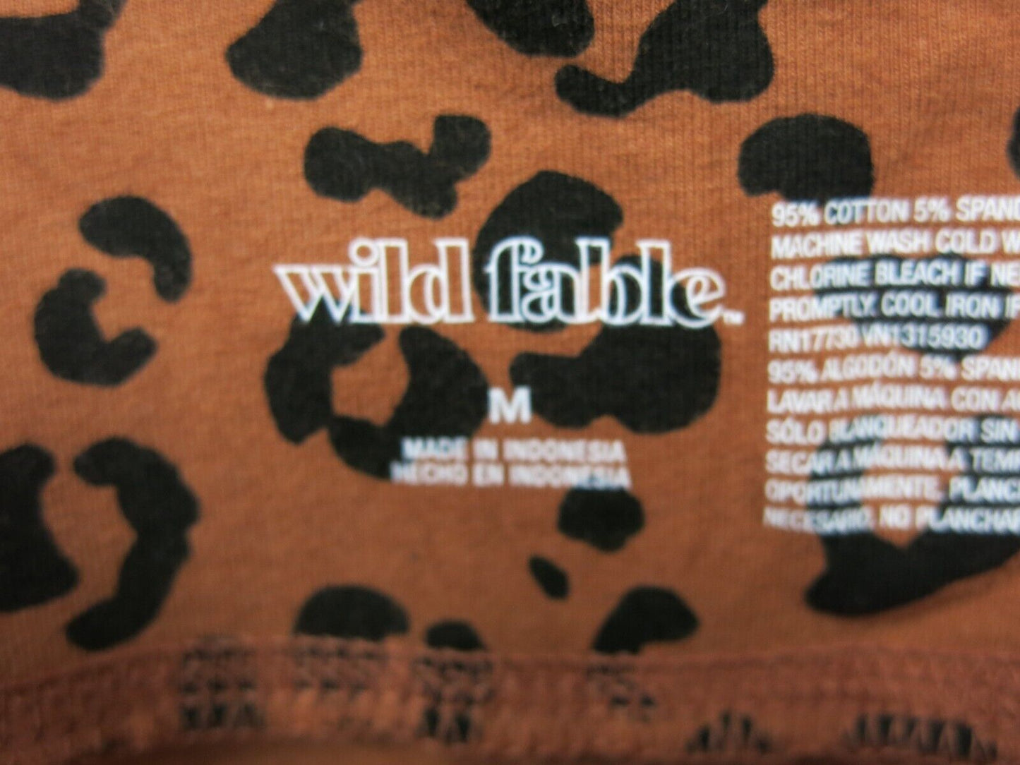 Wild Fable Women Activewear Leggings Pant Leopard Print Orange Black Size Medium