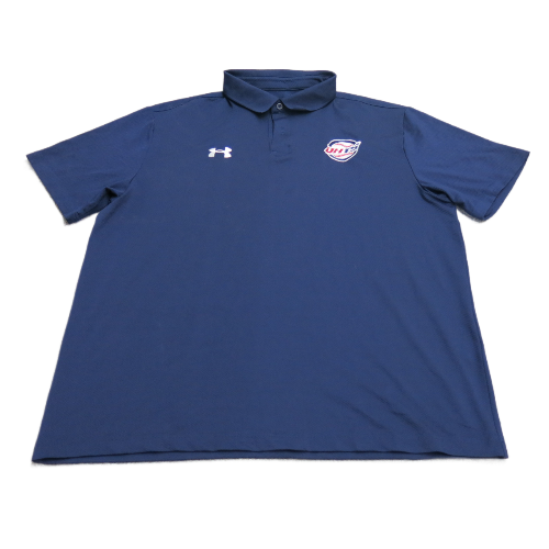 Under Armour Mens Polo Shirt Short Sleeves Loose Fit Heatgear Navy Blue X Large