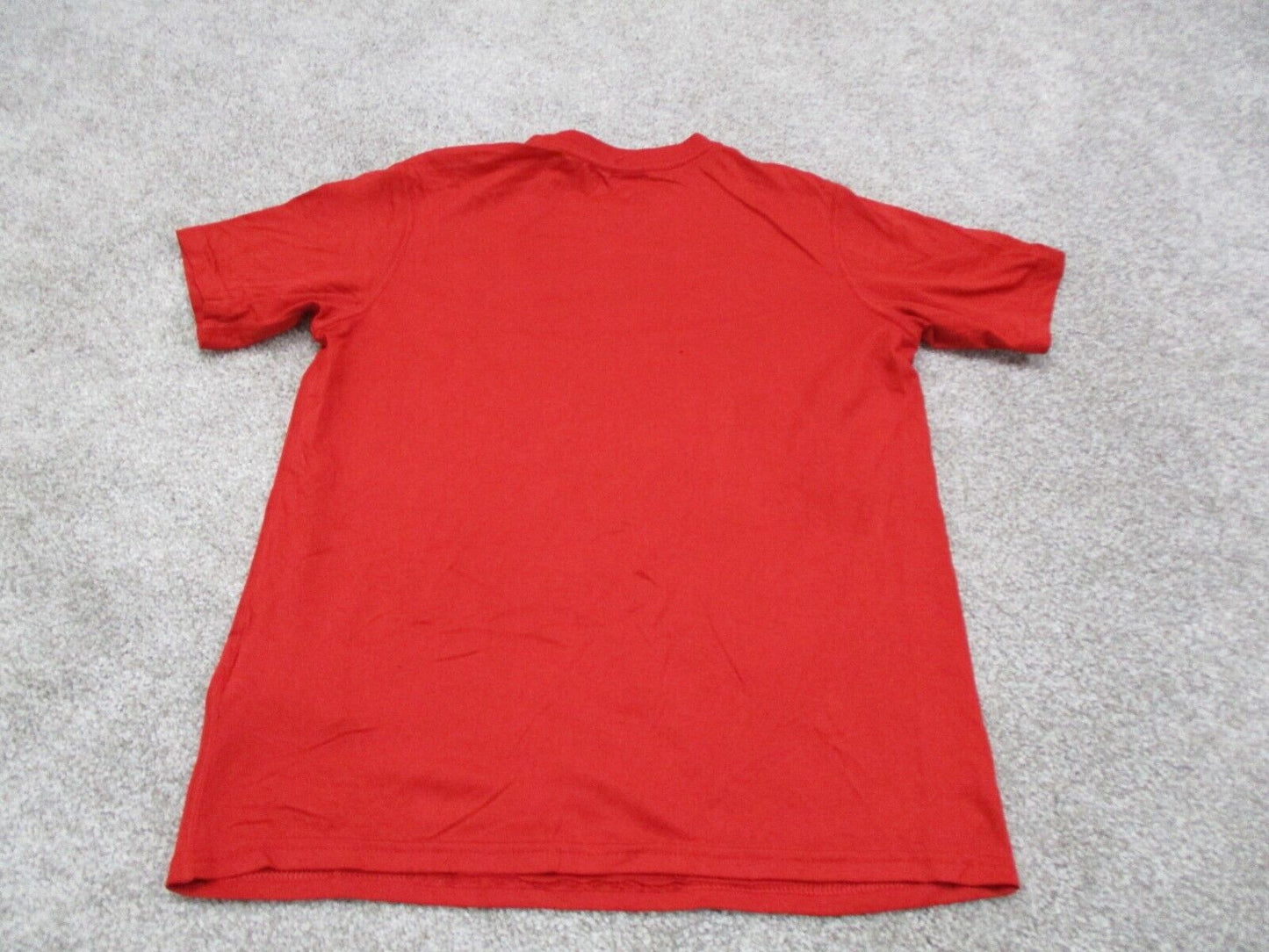 Nike Dri Fit Sports T-Shirt Youth Boys Small S Red Short Sleeves Logo T-Shirt