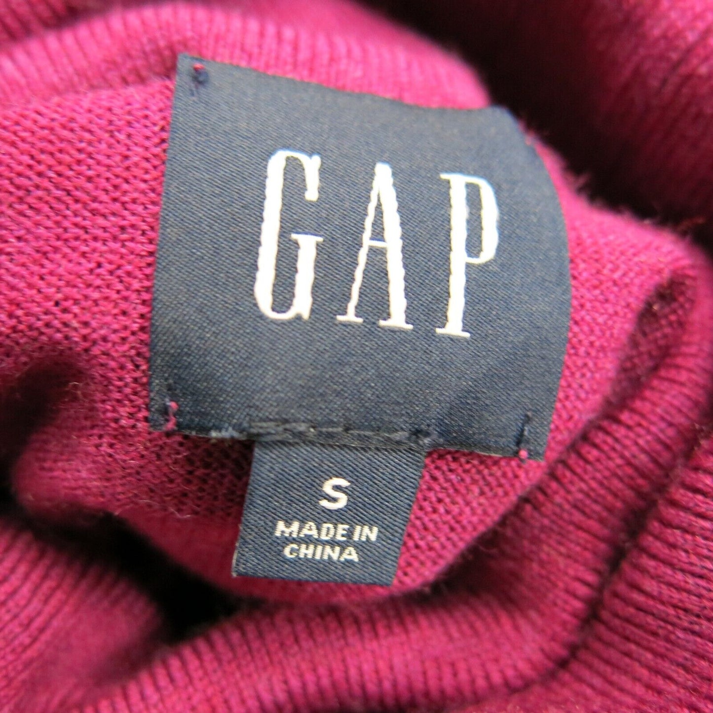 Gap Womens Pullover Knitted Sweater Top 100% Merino Wool Long Sleeve Purple S/P