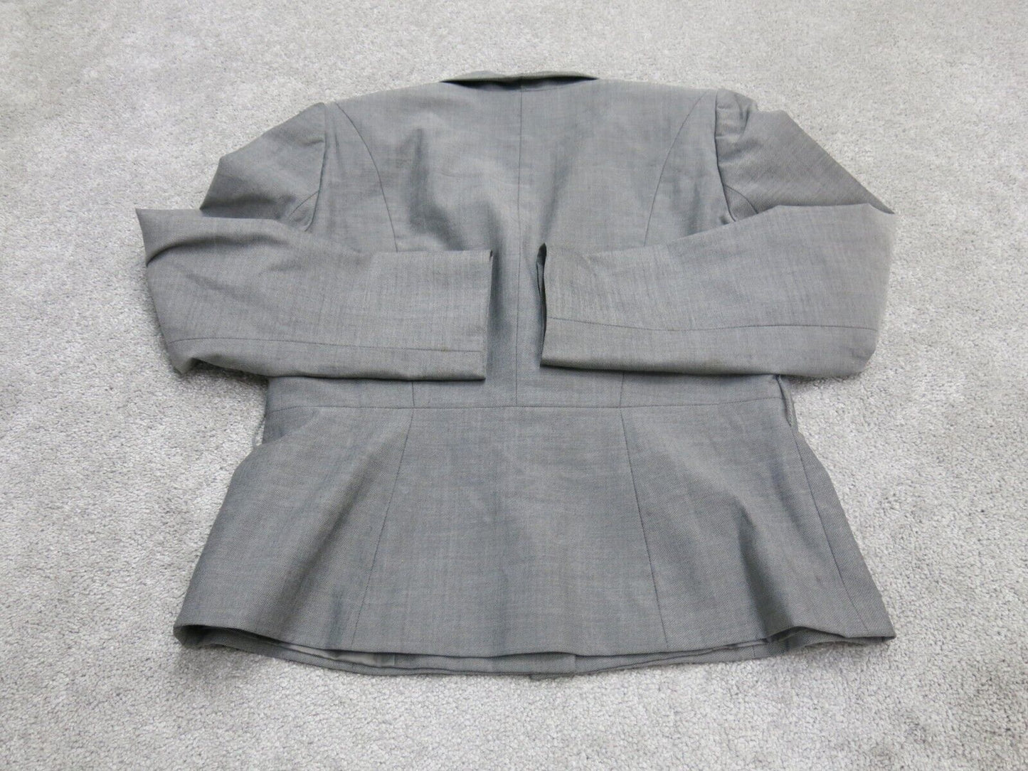 Tahari Mens Blazer Coat Jacket Front Button Long Sleeve Heather Gray Size 8P