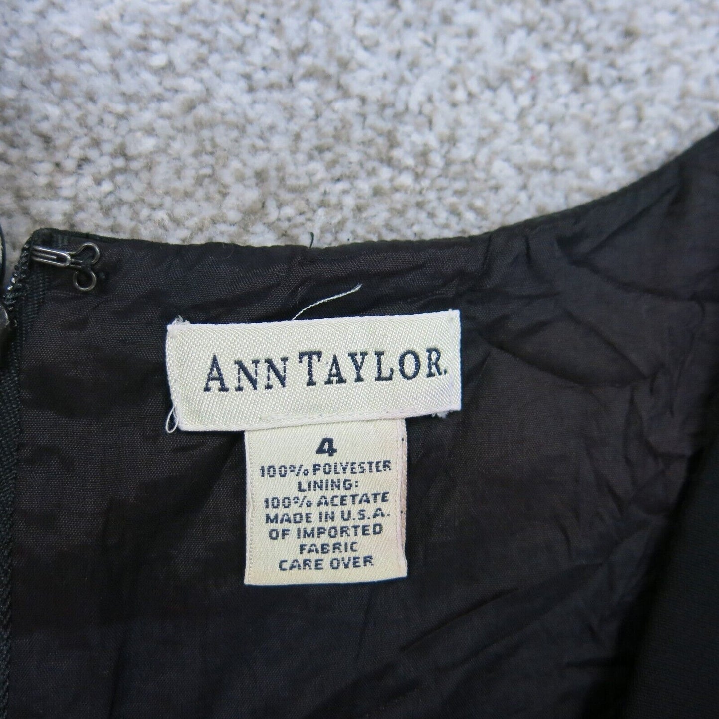 Ann Taylor Women Sheath Dress Sweetheart Sleeveless Back Zip Black Size 4