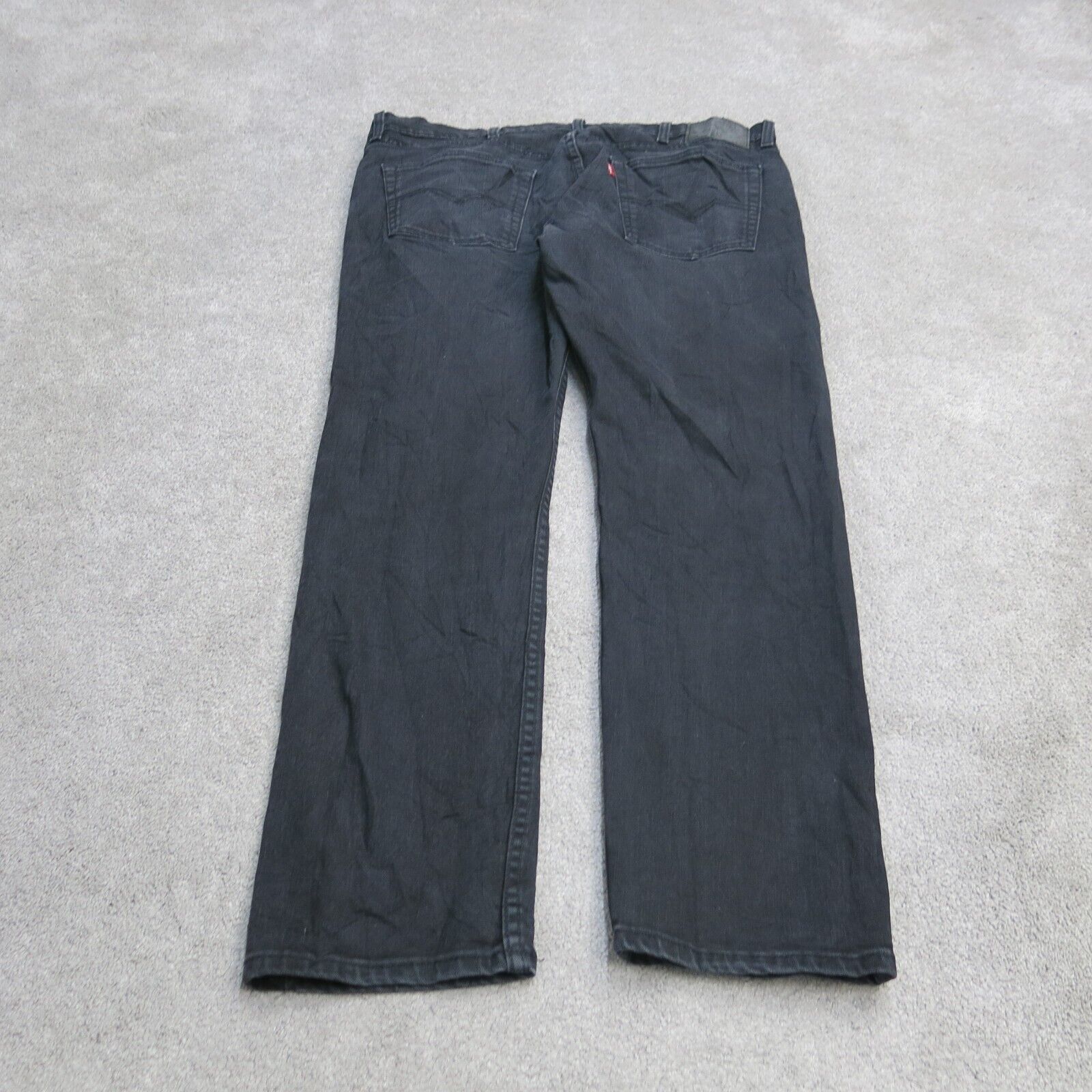 Levis Jeans Mens W38XL32 Black Denim Stretch Mid Rise