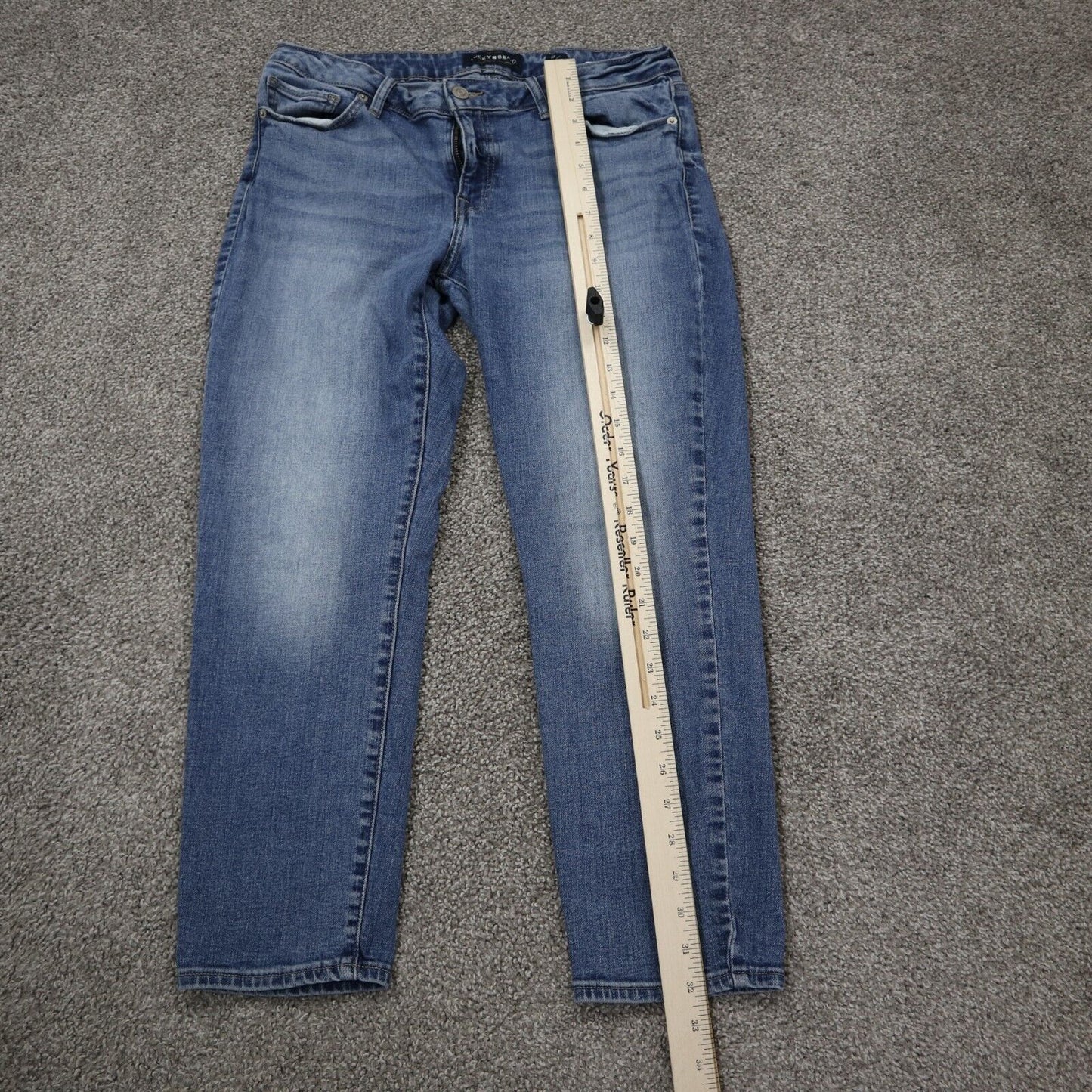 Lucky Brand Womens Tapered Leg LOLITA Cropped Denim Jeans Mid Rise Blue Size 10