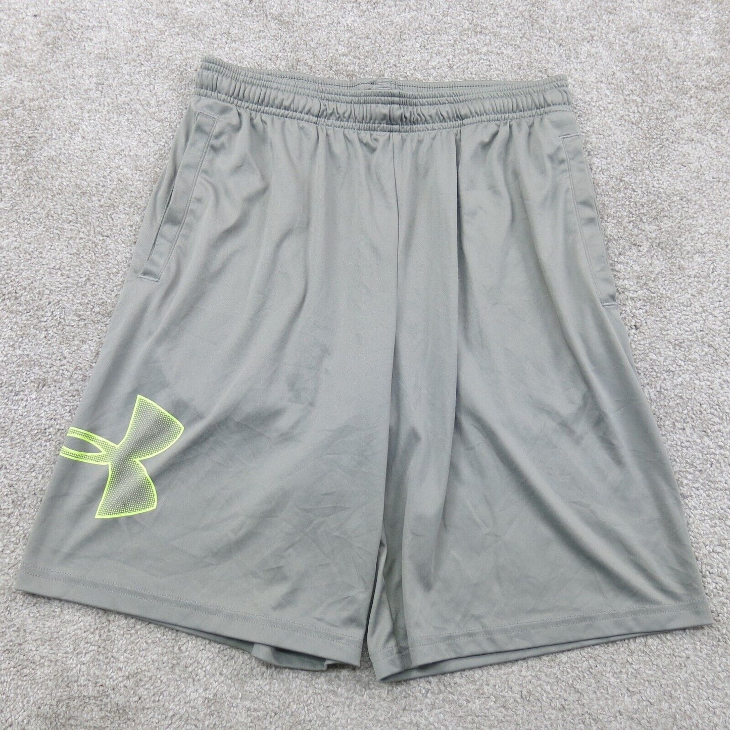 MD/MM Mens Athletic Shorts Slash Pocket Elastic Waist Gray W27XL9.5