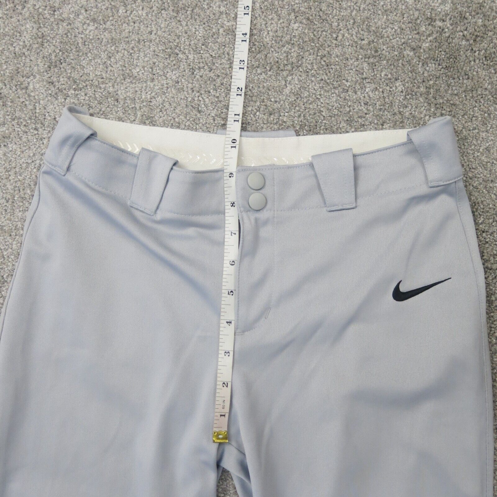 Nike Womens Dry Fit Sweatpants Athletic Training Gym Silver Size