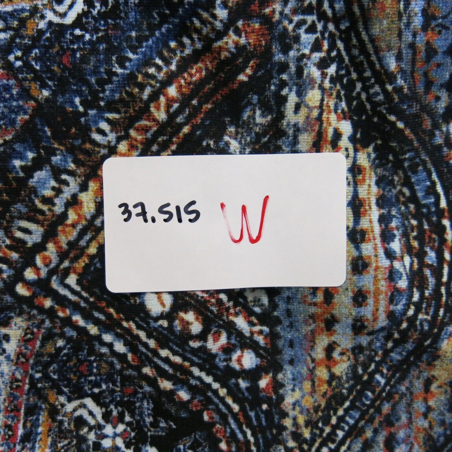 J Jill Womens Ponte Pencil Skirt Paisley Pull On Blue Brown Size X Small