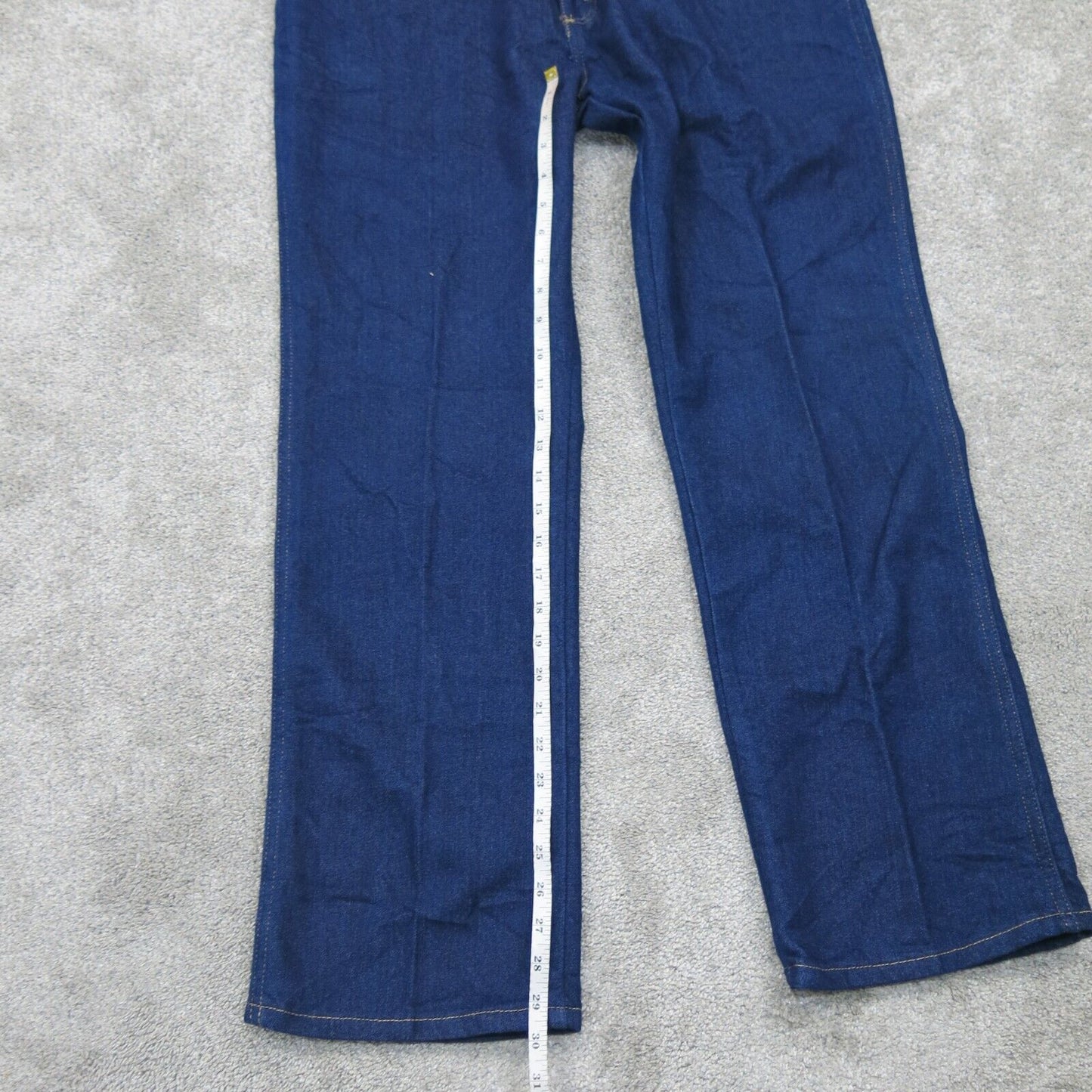 Wrangler Mens Straight Leg Jeans Denim Mid Rise 100% Cotton Blue Size W38XL30