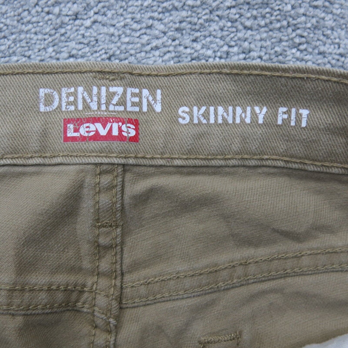 Denizen From Levis Mens Skinny Fit Jeans Stretch Mid Rise Beige Size W30XL31