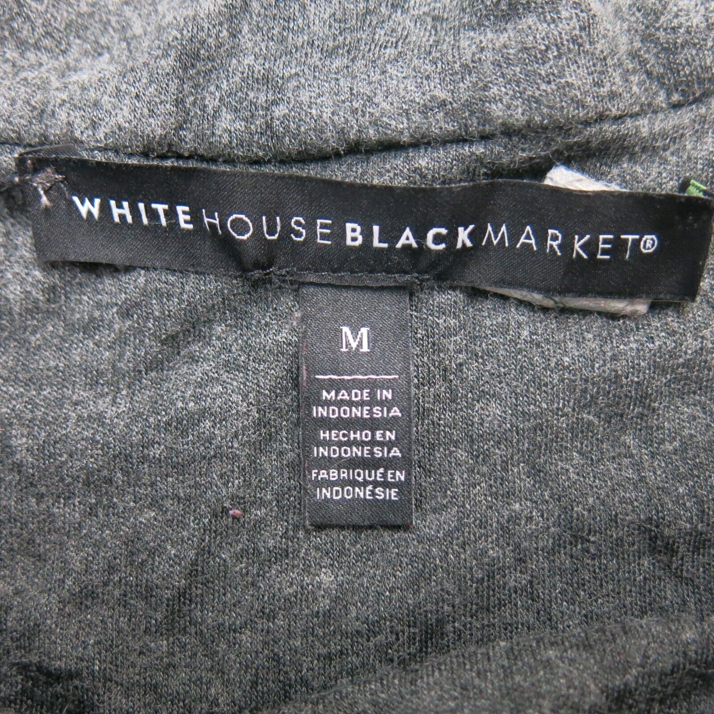 White House Black Market Womens Knitted Sweater Long Sleeve Boat Neck Black SZ M