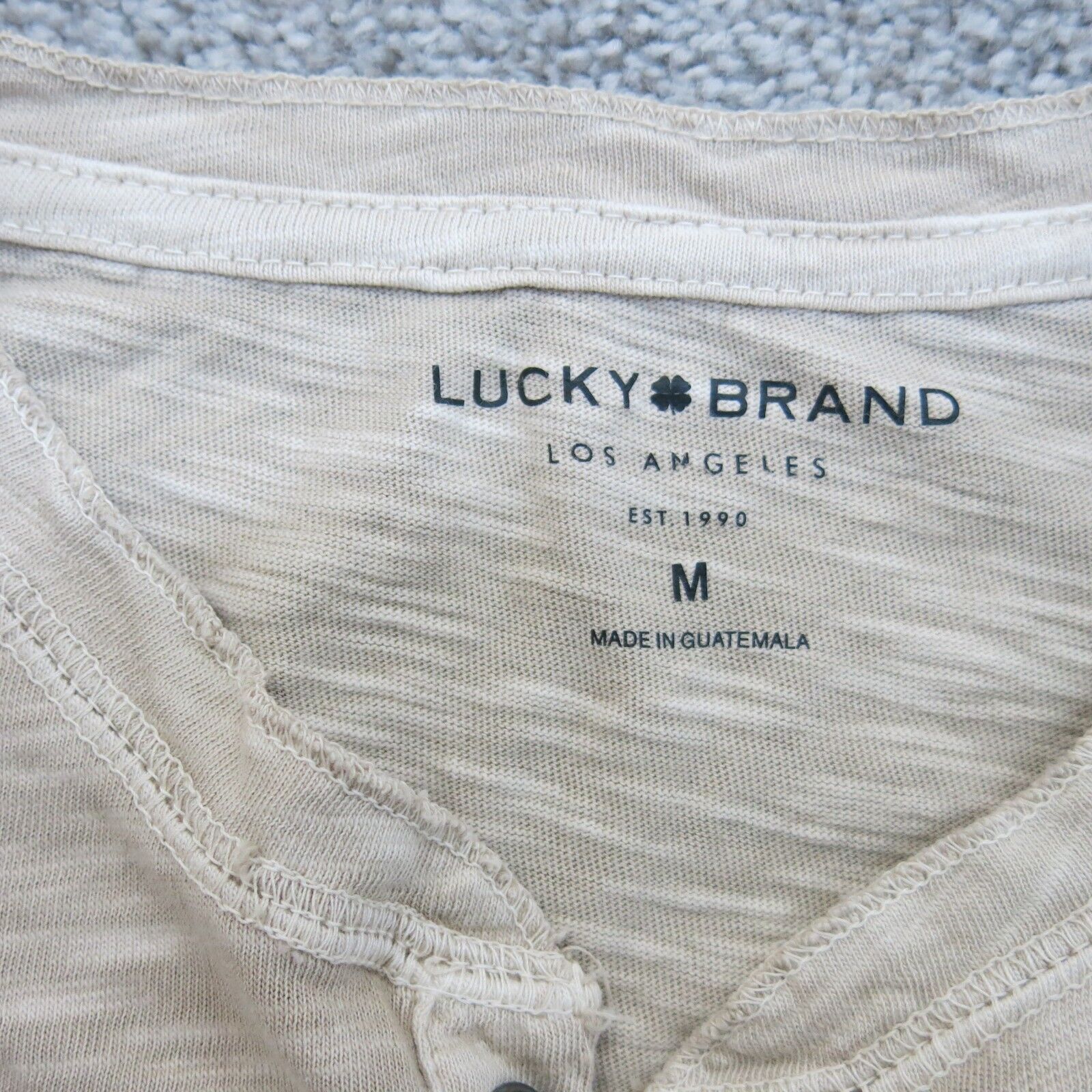 Lucky Brand Shirt Womens Medium Henley Tee Brown Long Sleeve Vintage O –  Goodfair