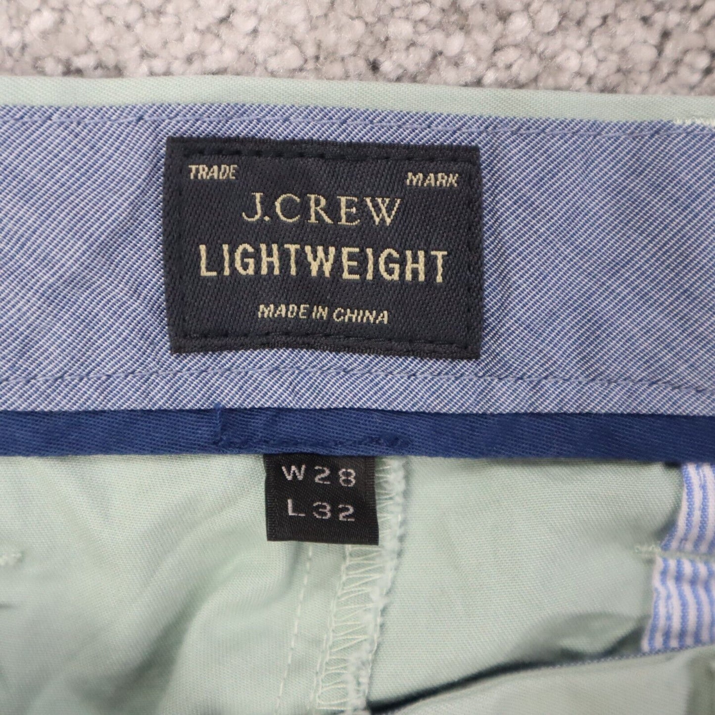 J. Crew Pant Womens Size W28XL32 Green Flat Front Dress Lightweight 100% Cotton