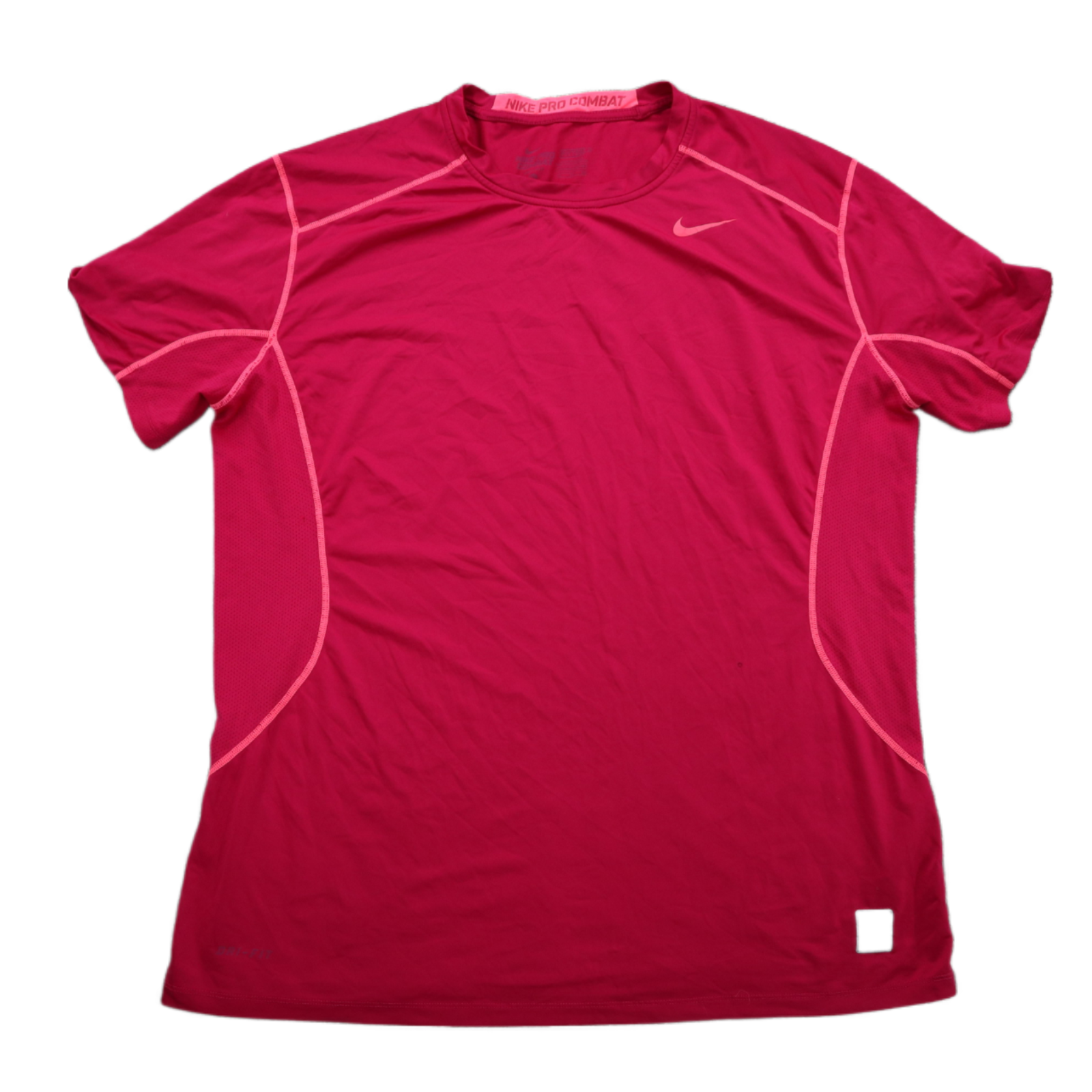 Nike Dri Fit Pro Combat Womens T Shirt Top Crew Neck Fitted Logo Red S –  Goodfair