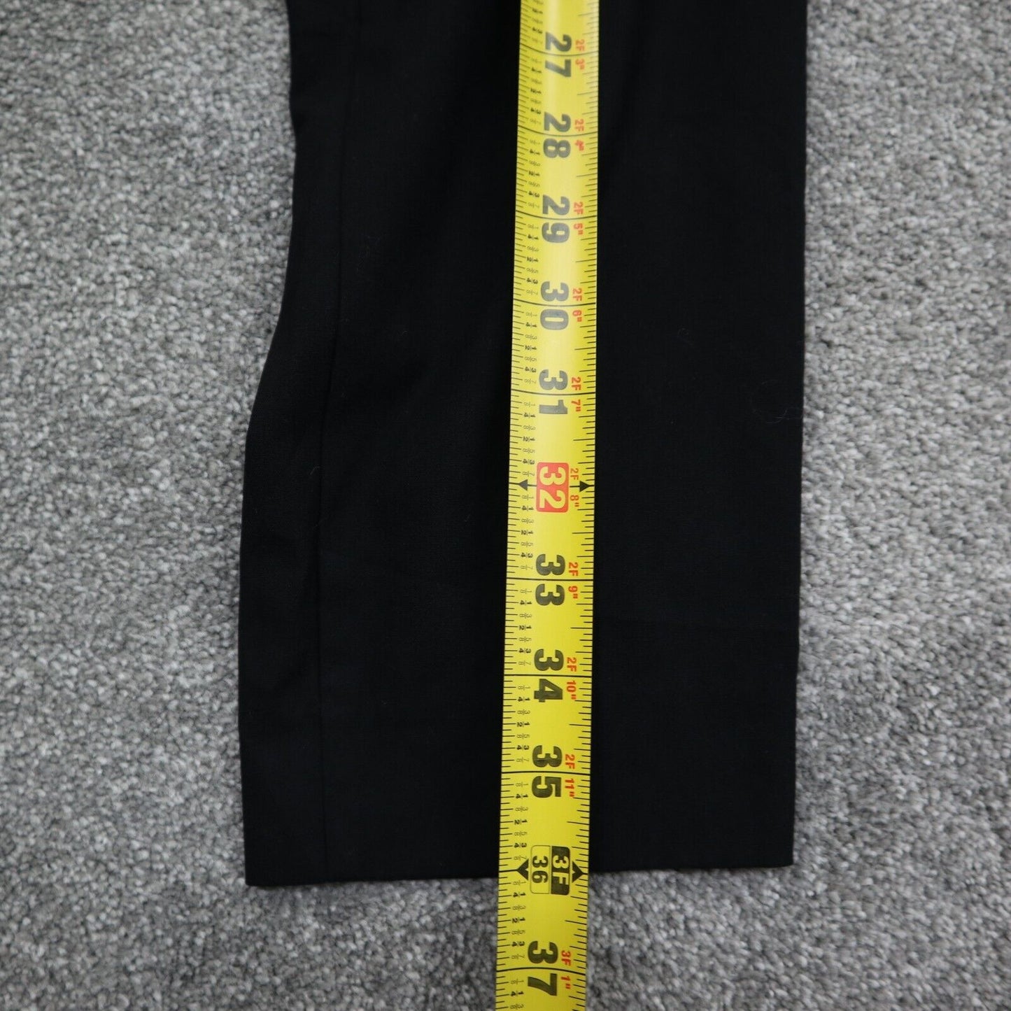 Zara Women Casual Chino Pant Mid Rise Flat Front Pockets Black Size US 4