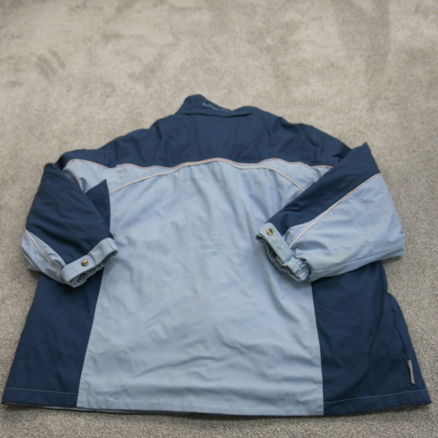 ZeroXposur Mens Activewear Windbreaker Coat Jacket Full Zip Long Sleeves Blue 3X