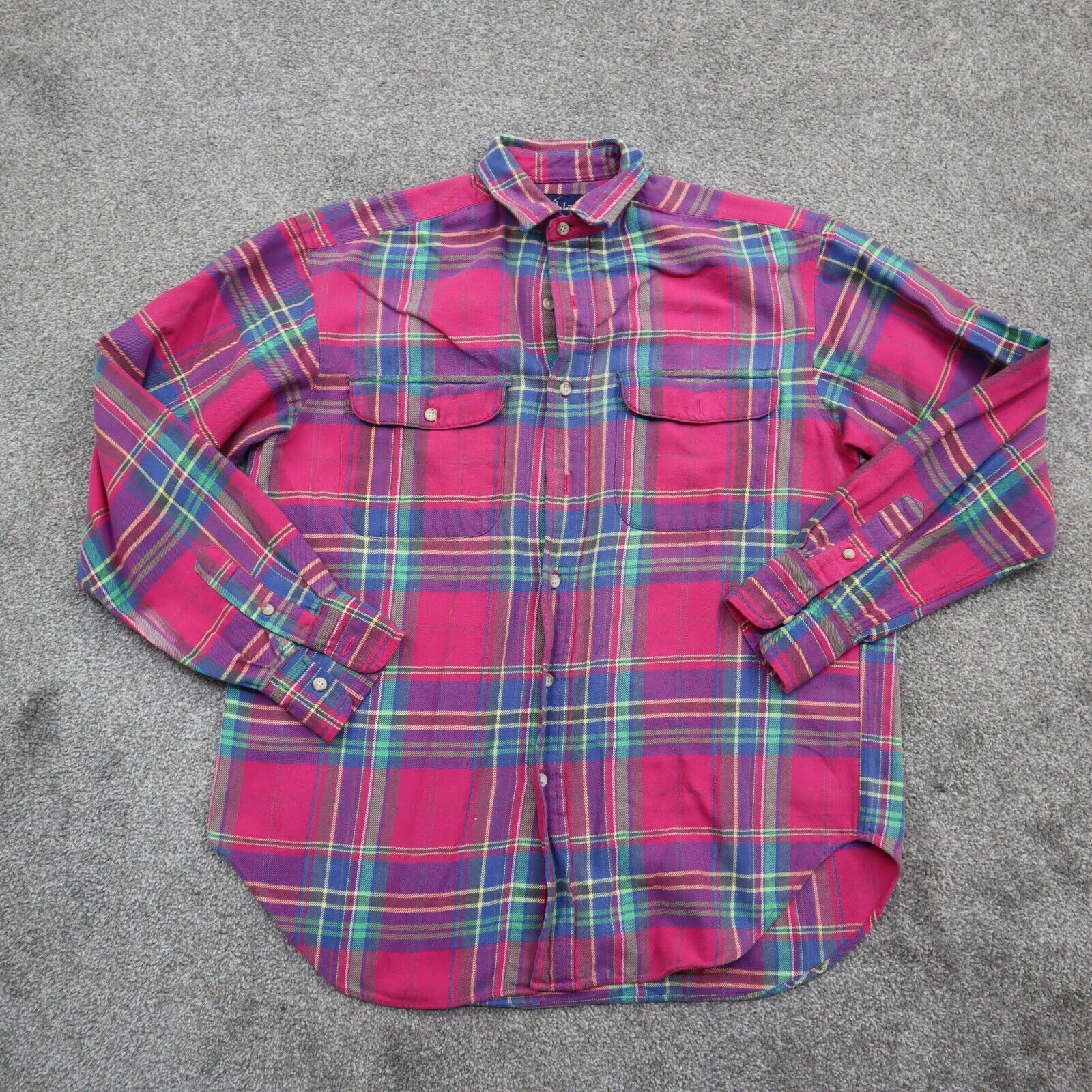 Ralph lauren pink plaid shirt online