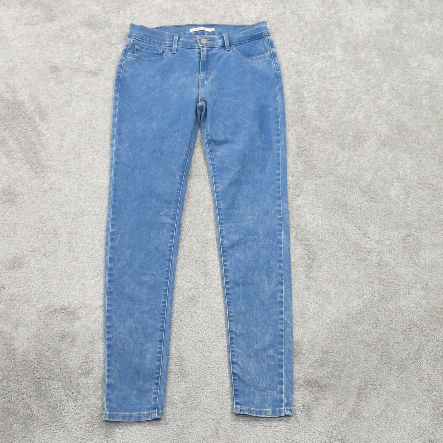 Levis Women Classic Fit Skinny Jeans Denim Stretch Mid Rise Blue Size W29 X L30