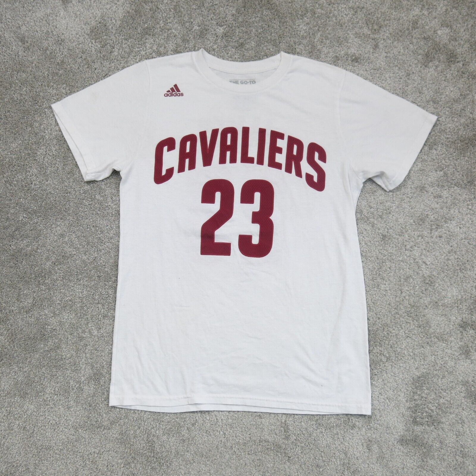 Cleveland Cavaliers LeBron James 23 Basketball Adidas Tee Shirt White Goodfair