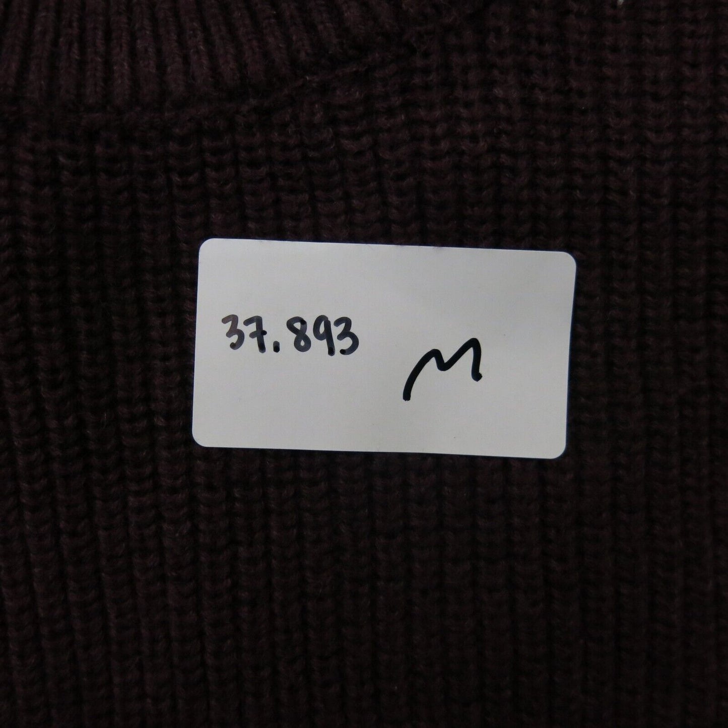 Gap Mans Knitted Sweater Long Sleeve Round Neck 100% Cotton Maroon Size Large