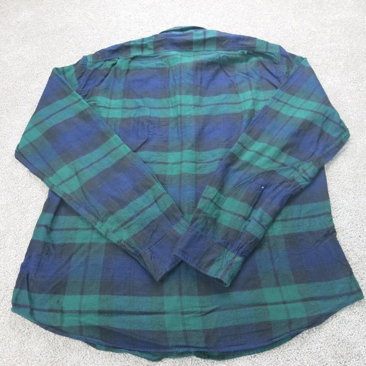 J Crew Shirt Mens Green Large Button Down Plaid Flannel Long Sleeve Slim Fit