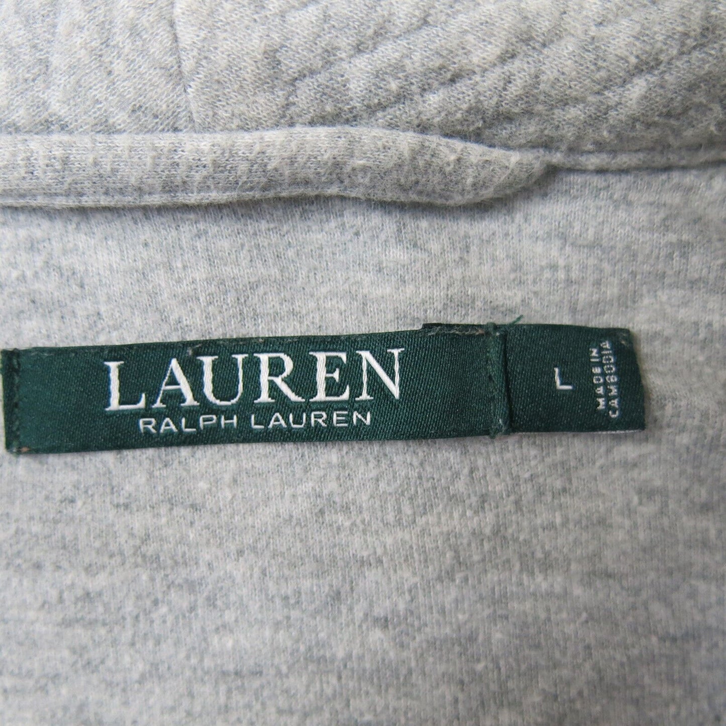 Lauren Ralph Lauren Womens Coat Long Sleeves Open Front Pockets Gray Size Large