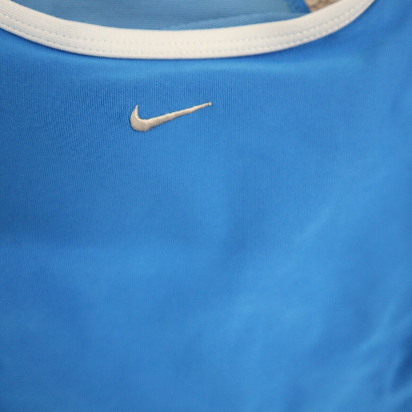 Nike Women's Racerback Tank Top Dri Fit Blue Sleeveless Sports Logo Size Medium