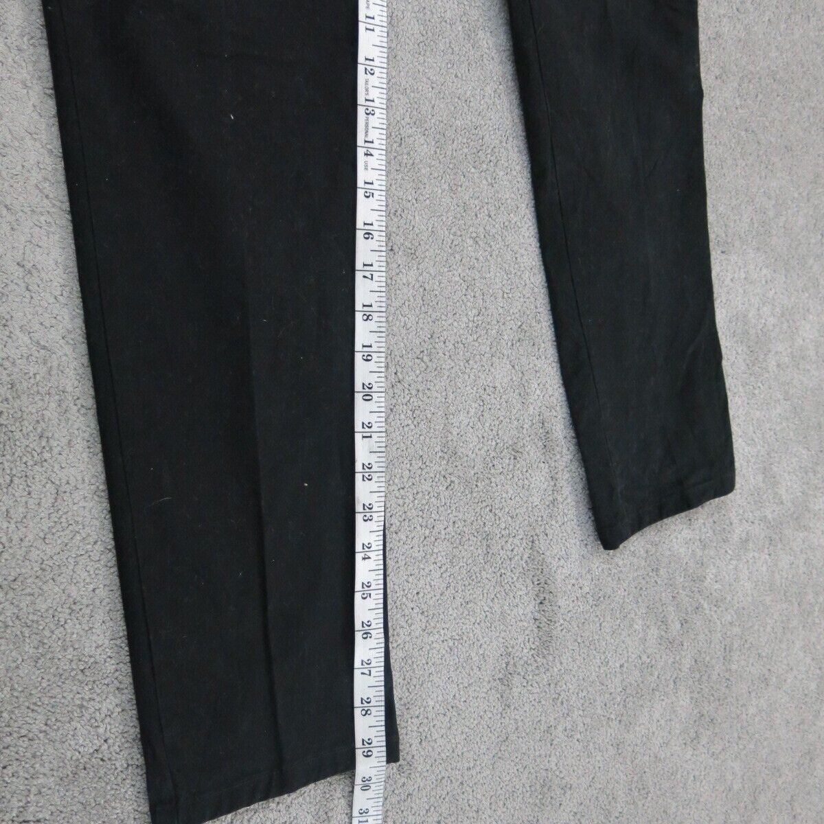 Tommy Hilfiger Womens Striped Leg Chino Pants High Rise Pockets Black Size 8