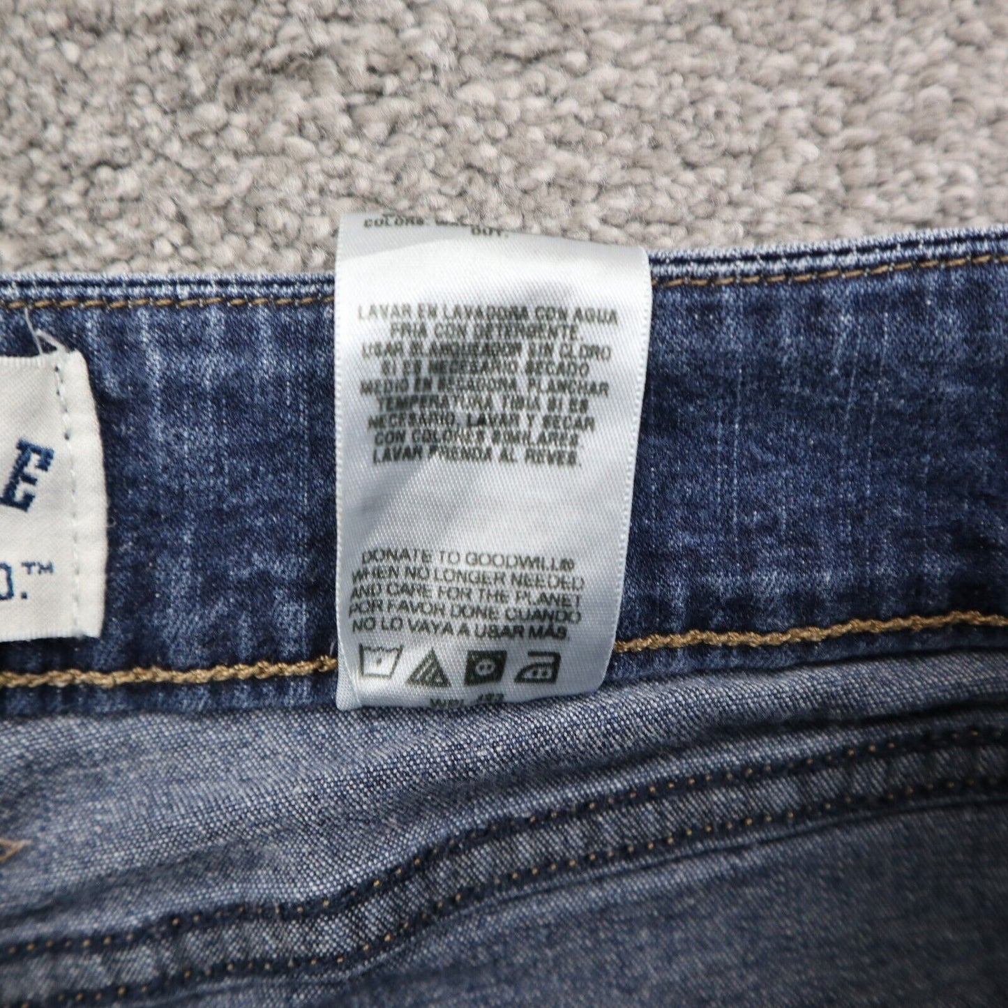 Levi Strauss & Co Mens Straight Leg Jeans Cotton Mid Rise 5 Pockets Blue Size 12